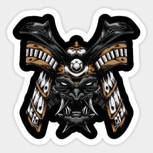 samurai skull Sticker